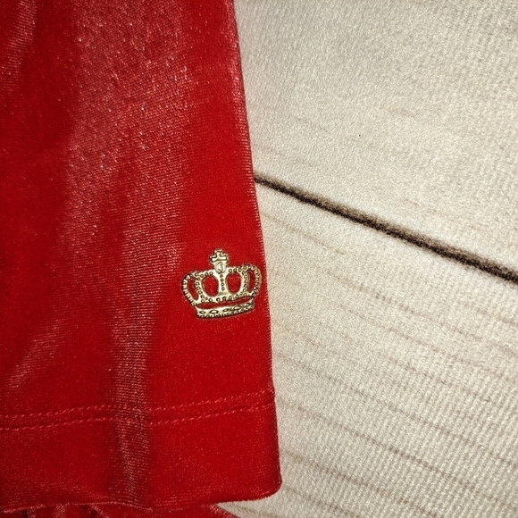 Juicy By Juicy Couture Long Sleeve Velour Bodycon Dress Size XS Sports Car Red - Picture 6 of 9